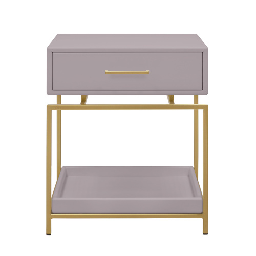 Тумба прикроватная KARIN MINI, золотая, МДФ LATTE