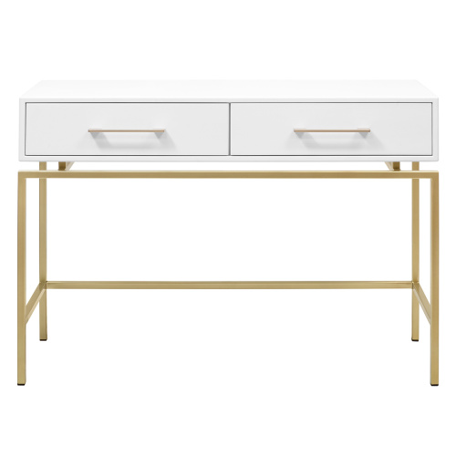 Консоль KARIN, золотая, МДФ SNOW WHITE, 110*40*80 фото 6