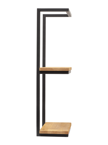 Полка навесная TWIN, черная фото 4