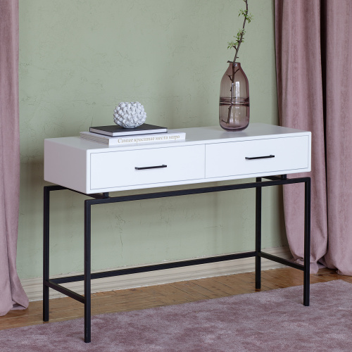 Консоль KARIN, черная, МДФ SNOW WHITE, 110*40*80