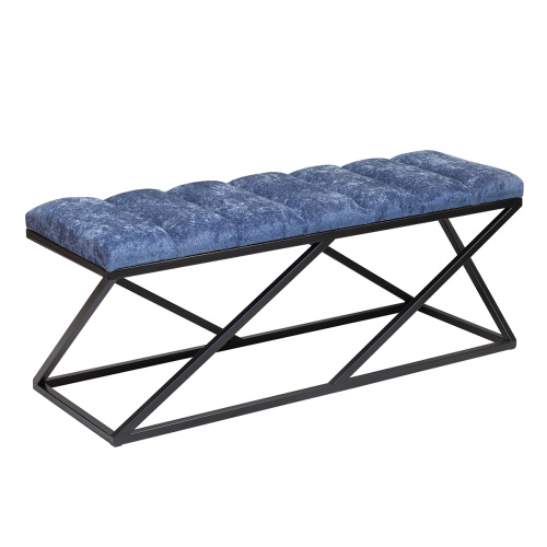 Банкетка ZUMA, черная, Steel Blue, Bulon, 110*40*43,5 фото 2