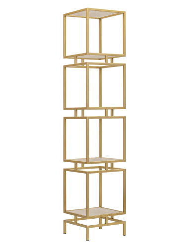 Стеллаж CUBIC-4, золотой, керамика Ivory, 40*40*196,5 фото 4