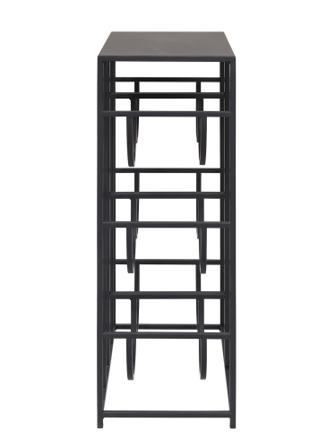 Подставка для 6 бутылок со столиком, черная фото 7