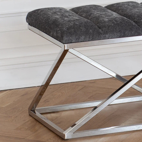 Банкетка ZUMA, н/ж сталь, Steel Grey, Bulon, 110*40*43,5 фото 3