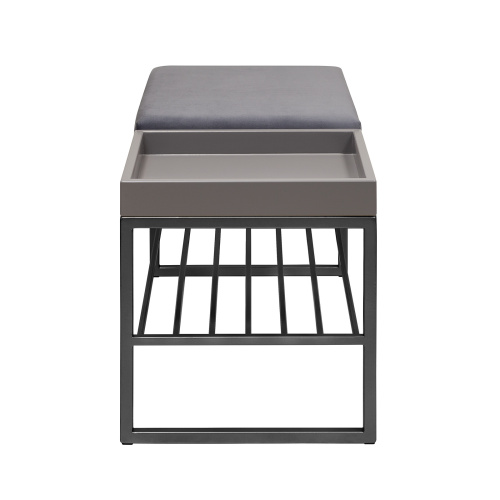 Банкетка RUBY BOX, черная, Light Blue, GreyBox, 85*40*45 фото 4