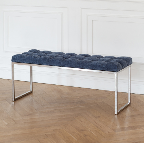 Банкетка ALBA, н/ж сталь, Steel Blue, каретная стяжка, 110*40*45 фото 2