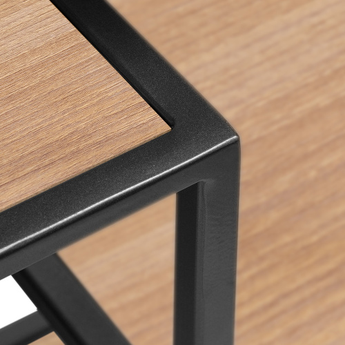 Стеллаж JAQLENE, черный, ЛДСП Робиния, 100x30*200 фото 9