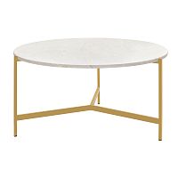 Cтолик журнальный AURORA, золотой/мрамор