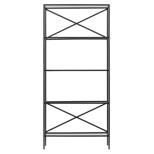 Стеллаж KARIN-800, черный, прозрачное стекло фото 2