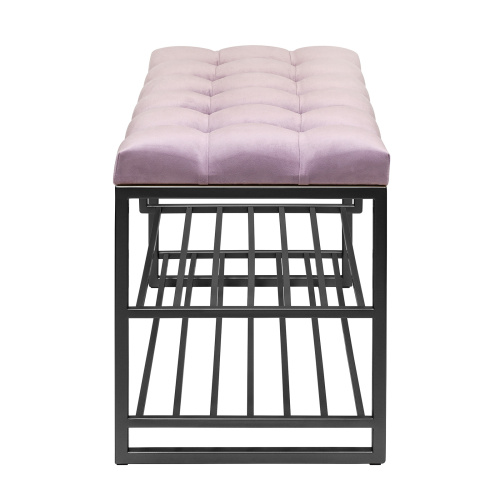 Обувница GARDA PLUS, черная, Dusty Pink, каретная стяжка, 85*40*52 фото 5