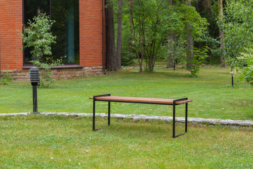 Скамья уличная FJORD, черная фото 6