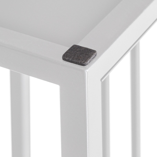 Дровница SOHO MAX с полкой, белая, столешница дерево, 40*30*136 фото 11