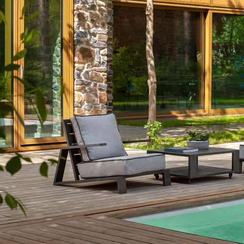 Набор садовой мебели KORFU / 3 предмета: 2 кресла, столик / серый (S2) фото 10