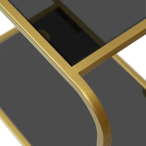 Стеллаж SIENA, золотой, тонированное стекло, 80*30*173 фото 4