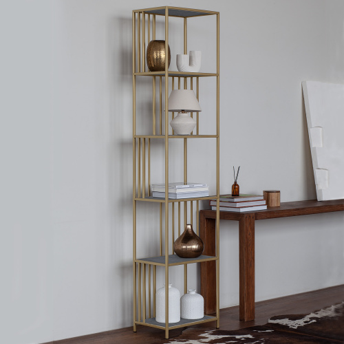 Стеллаж SOHO MINI, золотой, керамика Antracite фото 2