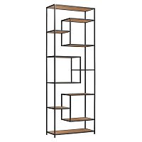 Стеллаж OLIVIA, черный, ЛДСП Робиния