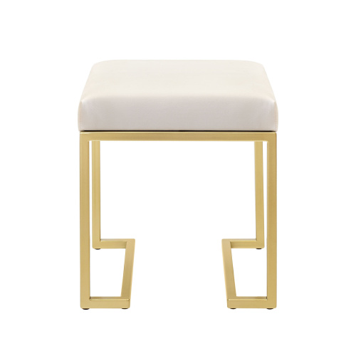 Пуф OMEGA, золотой, Слоновая кость, 40*40*47 фото 7