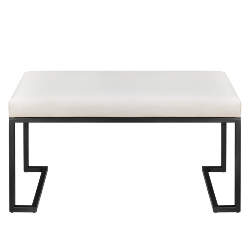 Банкетка OMEGA MINI, черная, Слоновая кость, 85*40*45