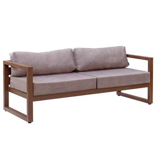 Диван уличный CAPRI, алюминий коричневый, коричневая рогожка фото 7