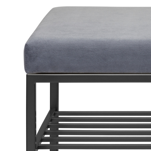 Обувница GARDA PLUS, черная, Light Blue, 85*40*52 фото 9