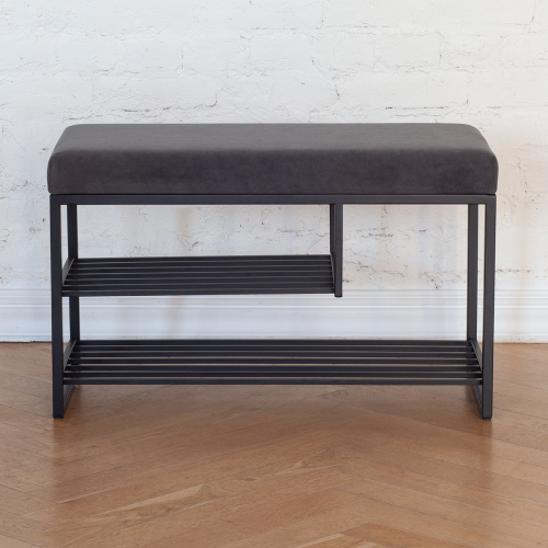 Обувница GARDA PLUS, черная, Mouse Grey, 85*40*52 фото 2