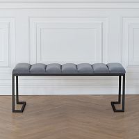 Банкетка OMEGA, черная, Light Blue, Bulon, 110*40*43,5