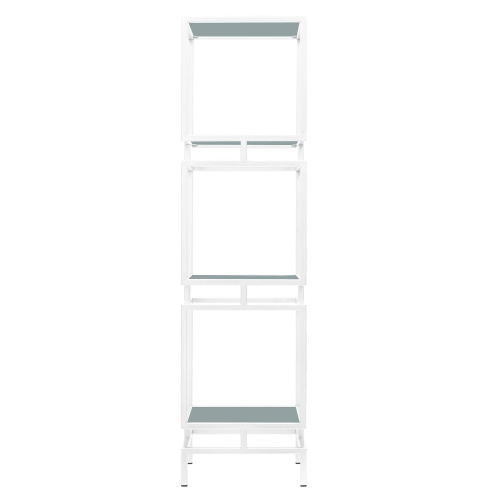 Стеллаж CUBIC-3, белый, ЛДСП Серый монументальный фото 2