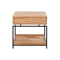 Тумба прикроватная KARIN, черный, дуб