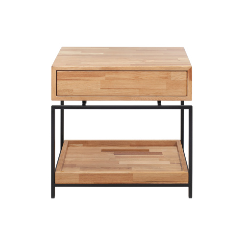 Тумба прикроватная KARIN, черный, дуб