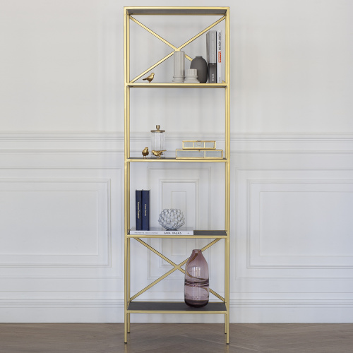 Стеллаж KARIN, золотой, керамика антрацит фото 7