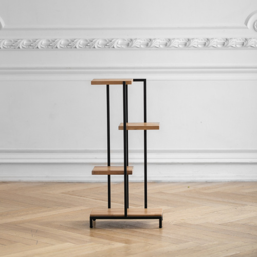 Стеллаж-подставка для цветов Loft 5, черный, 40*23*80 фото 2