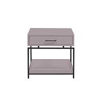 Тумба прикроватная KARIN, черная, МДФ LATTE