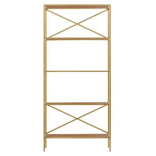 Стеллаж KARIN-800, золотой, ЛДСП Робиния, 80*30*175 фото 6