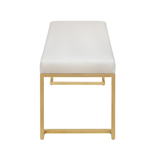 Банкетка OMEGA, золотая, Слоновая кость, 110*40*45 фото 3