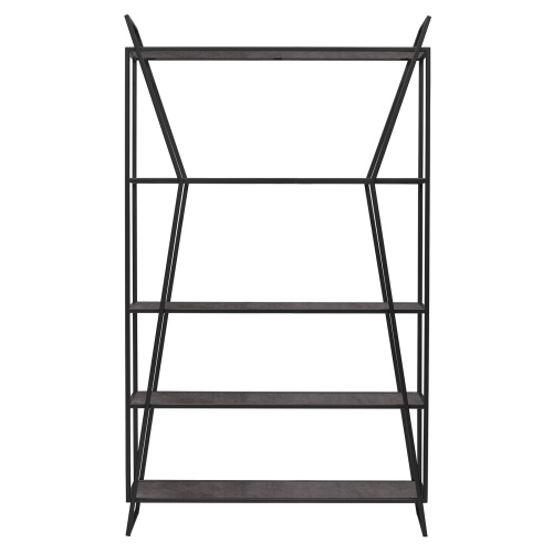 Стеллаж OSLO, черный, керамика Antracite, 100*33*171 фото 9