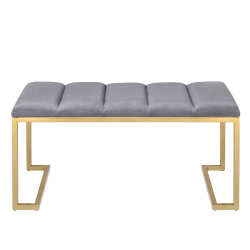 Банкетка OMEGA MINI, золотая, Light Blue, Bulon, 85*40*43,5