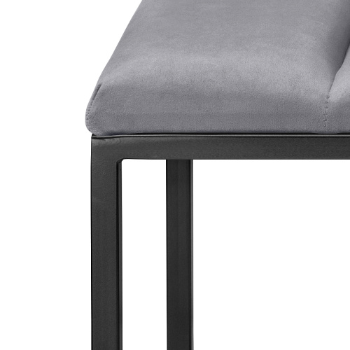 Банкетка OMEGA MINI, черная, Light Blue, Bulon, 85*40*43,5 фото 4