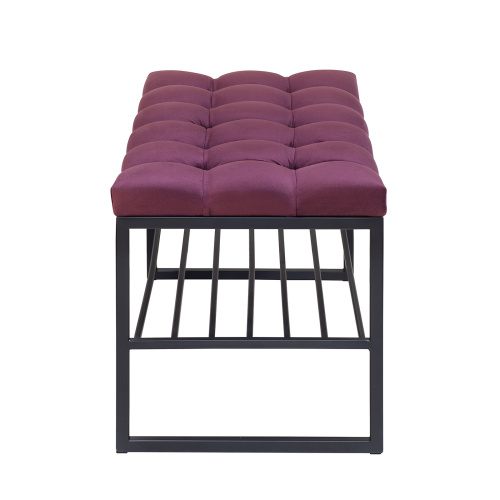 Банкетка RUBY MINI, черная, Marsala, каретная стяжка, 85*40*45 фото 10