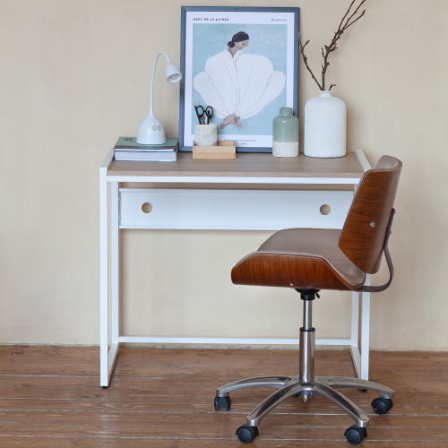 Стол письменный AGORA, 90*50*76,5, белый, ЛДСП Дуб Натуральный фото 2