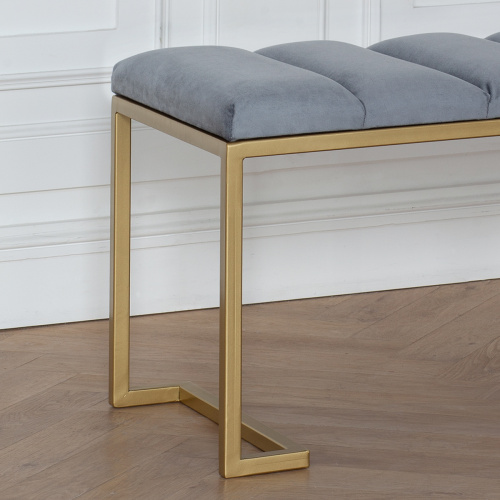 Банкетка OMEGA, золотая, Light Blue, Bulon, 110*40*43,5 фото 3