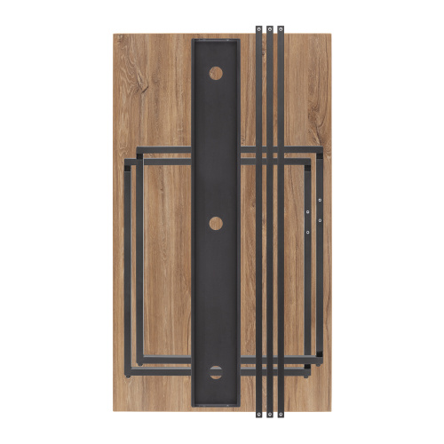 Стол письменный Rimini, черный, ЛДСП Дуб Канзас, 120*65*75 фото 16