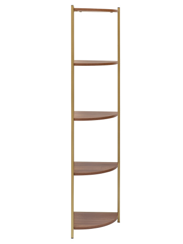 Стеллаж ALLEN, золотой, ЛДСП Орех, 33*33*145 фото 3