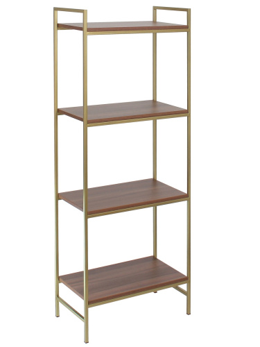 Стеллаж ALTO, золотой, ЛДСП Орех, 55*30*145 фото 10