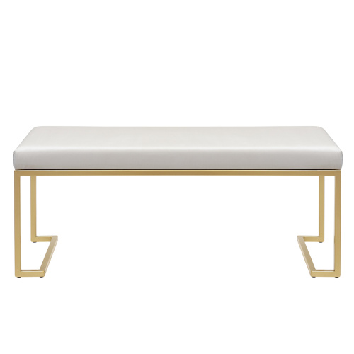 Банкетка OMEGA, золотая, Слоновая кость, 110*40*45