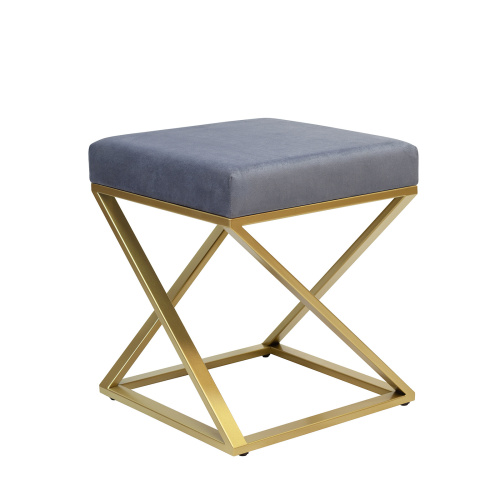 Пуф Chelsea, золотой, Light Blue, 40*40*45