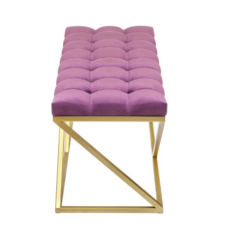 Банкетка ZUMA, золотая, Marsala, каретная стяжка, 110*40*45 фото 5