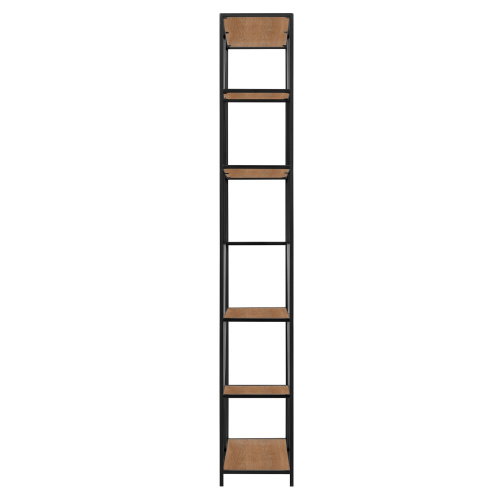 Стеллаж MALTA, черный, ЛДСП Робиния, 90*30*192 фото 8