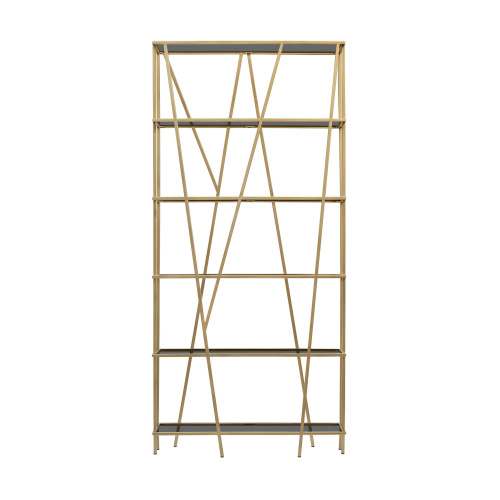 Стеллаж EVA, золотой, тонированное стекло фото 2
