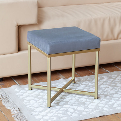 Пуф CRUZ, золотой, Light Blue, 40*40*47