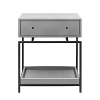Тумба прикроватная KARIN MINI, черная, МДФ Mouse Gray